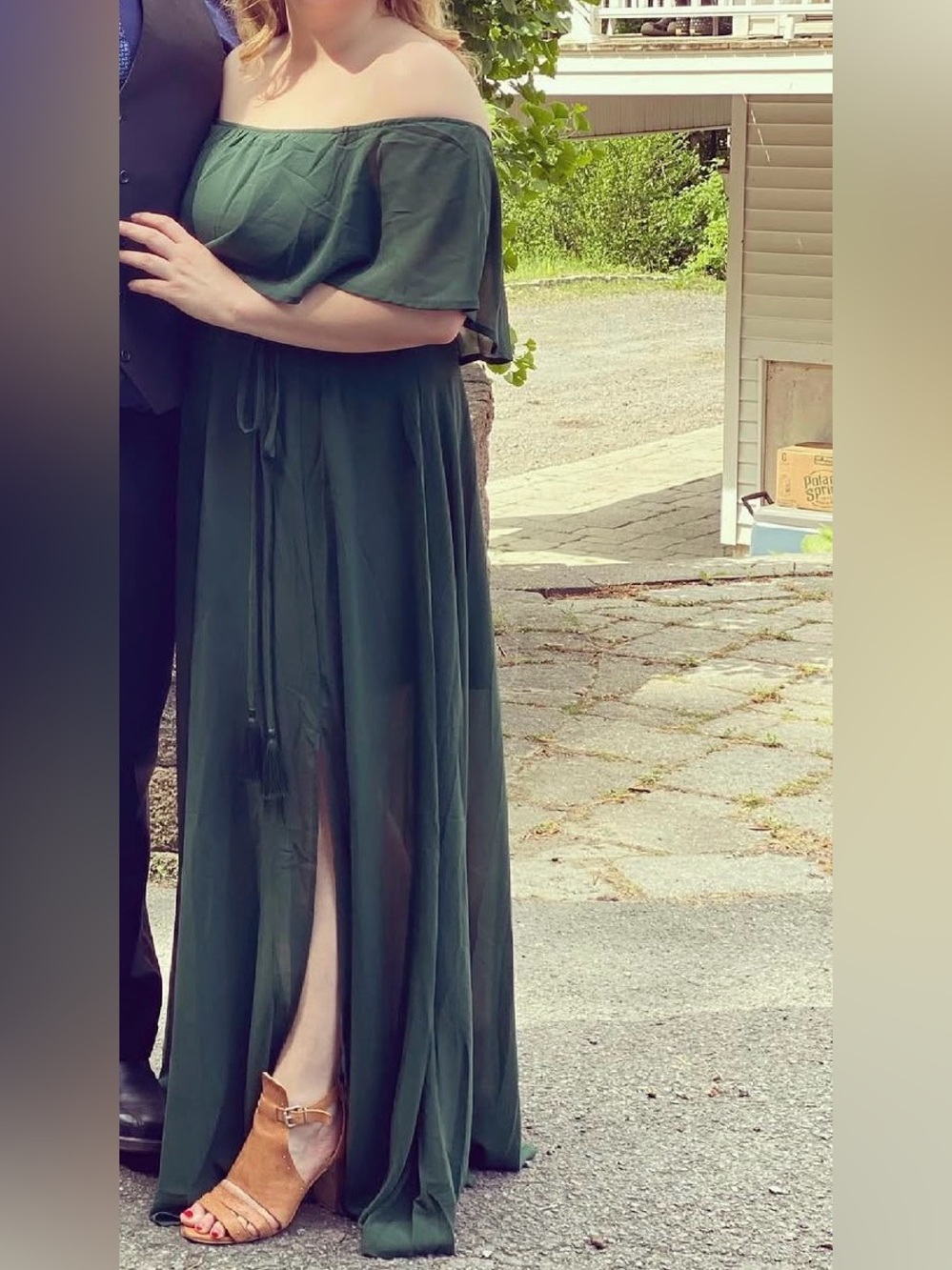 Baltic Born Emerald Green Maxi Dress with Tassel Tie